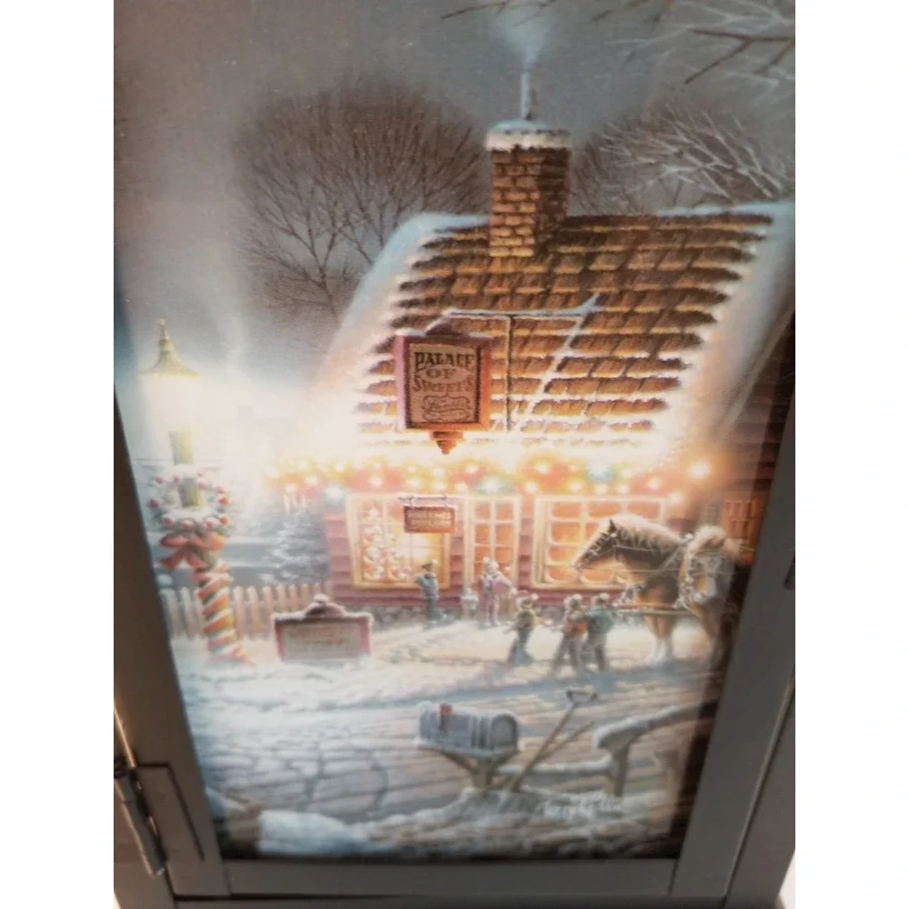 Vintage Terry Redlin Light Up Christmas Lantern Decoration Battery Working
